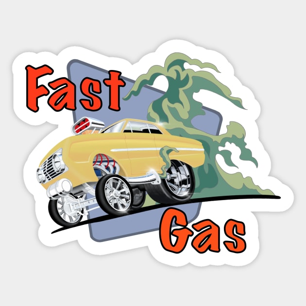 1963 Ford Falcon Gasser Sticker by ScarabMotorsports